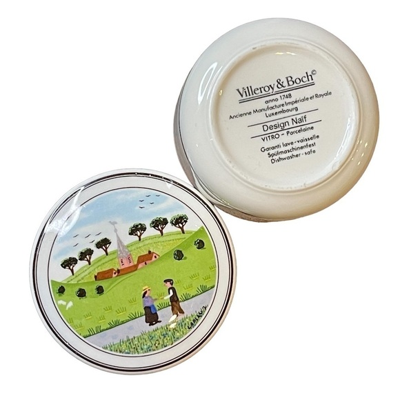 VTG Villeroy And Boch Design Naïf Porcelain Trinket Jewelry Box Collectible - Picture 5 of 11